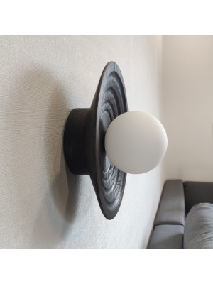 Світильник із ясеня Орбіт 28 см  OrbitBlack gaffdesign Бра настінне